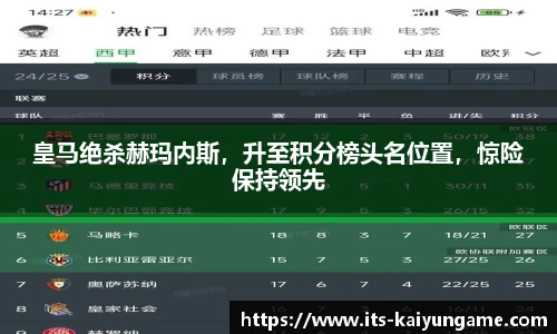 皇马绝杀赫玛内斯，升至积分榜头名位置，惊险保持领先